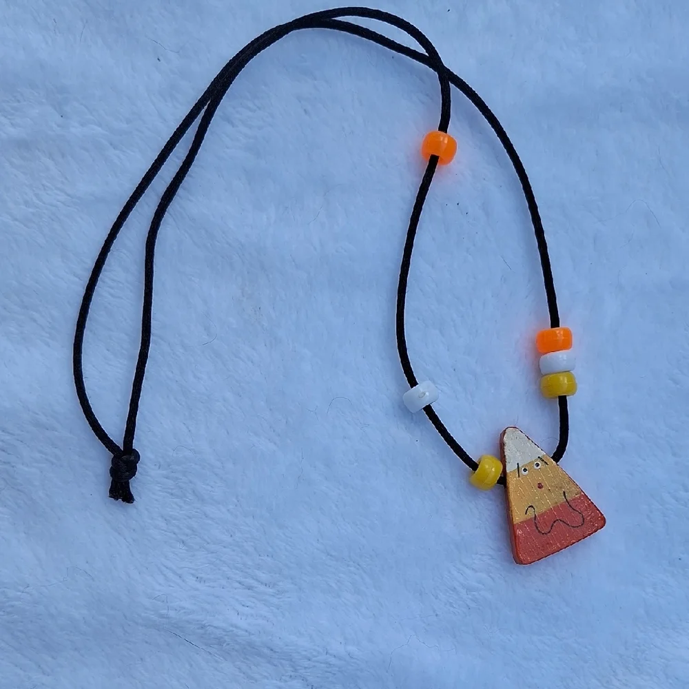 Charming Candy Corn Pendant Necklace for Kids